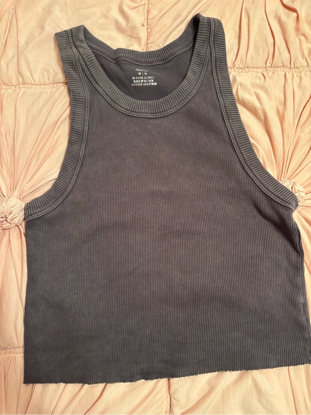 aerie Ribbed Tank Top - Charcoal
